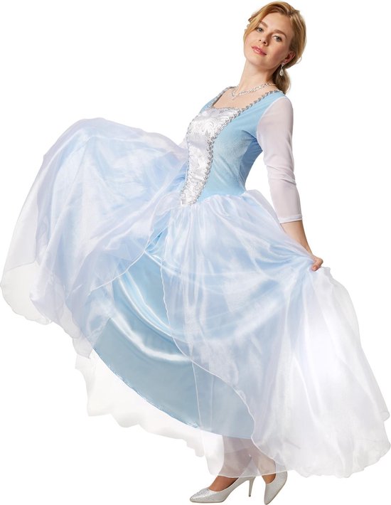 dressforfun - Sierlijke prinsessenjurk Cinderella - XXL - Verkleedkleding carnaval - Halloween - Verkleden - Feestkleding - Carnavalskleding - Feest - Partykleding