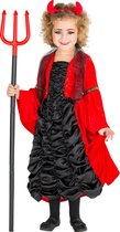 dressforfun - meisjeskostuum barokduiveltje 128 (8-10y) - verkleedkleding kostuum halloween verkleden feestkleding carnavalskleding carnaval feestkledij partykleding - 300106