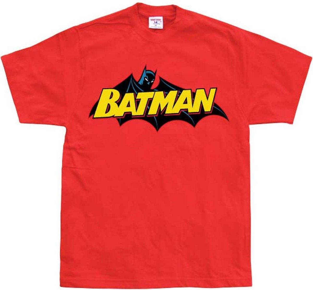 DC Comics Batman Heren Tshirt -M- Retro Logo Rood