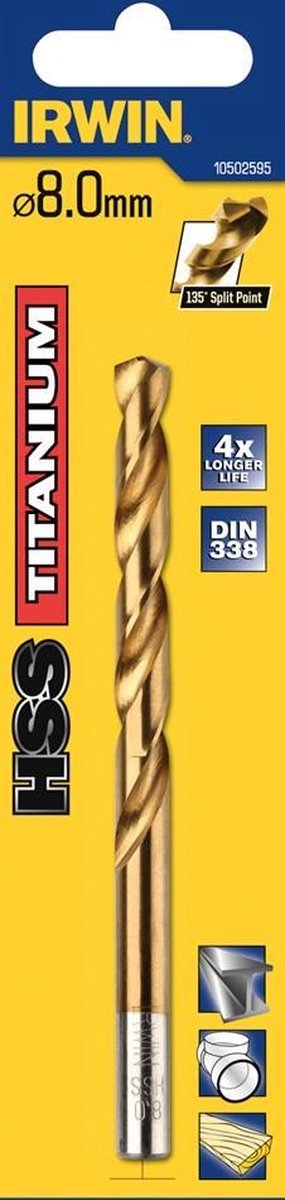 Irwin 10502581 HSS Titanium Metaalboor 4 x 75mm