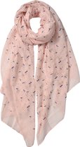 Juleeze Sjaal Dames Print 70*180 cm Roze Synthetisch Shawl Dames Sjaal