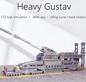 WW2 Schwerer Gustav ( Zware Gustaf) K5E Kanon Bouwpakket 3846 Bouwstenen - Oorlog - 2e wereldoorlog -Toy Brick LightingÂ® Compatible met grote merken