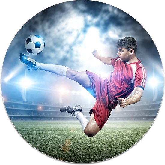 Muurcirkel Halve omhaal - FootballDesign | Forex kunststof | Unieke voetbal wanddecoratie