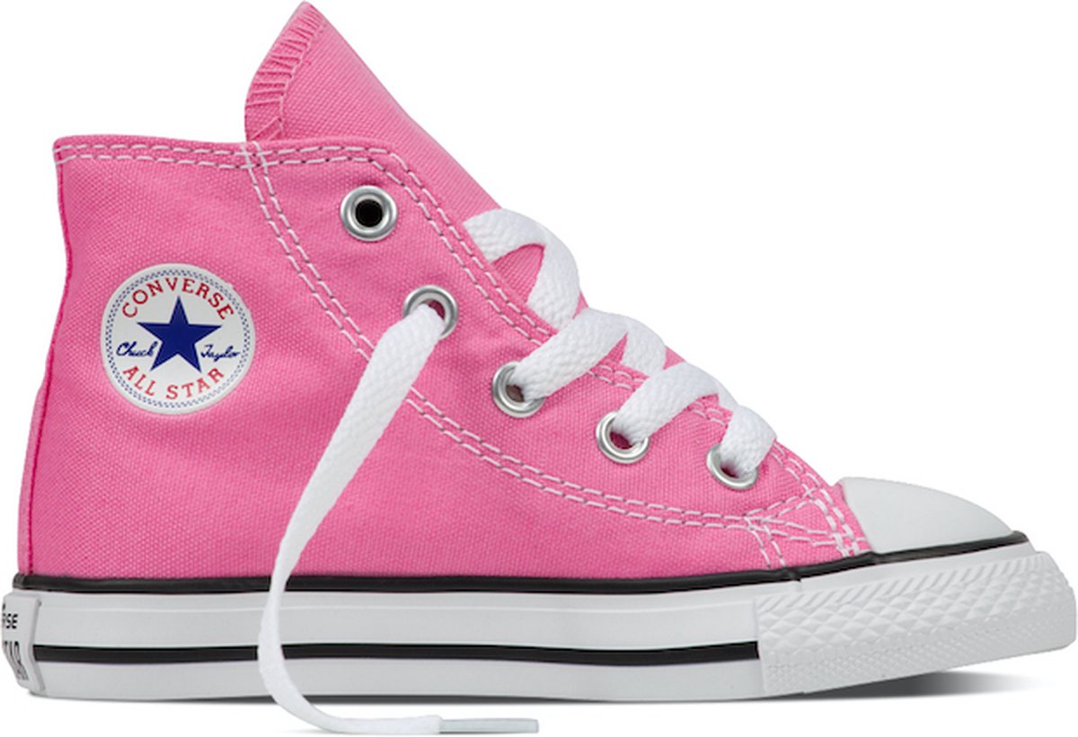 Converse Chuck Taylor All Star Hi Sneakers - Maat 24 - Meisjes - roze/wit |  bol.com