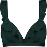 Beachlife Rich Green Ruffle bikinitop voorgevormd met beugel Dames - Maat 38D