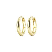 Silventi 9NBSAM-G190152 Boucles d'oreilles en or - Femme - Lisse - Charnière - 10 x 1,5 mm - 14 carats - Or