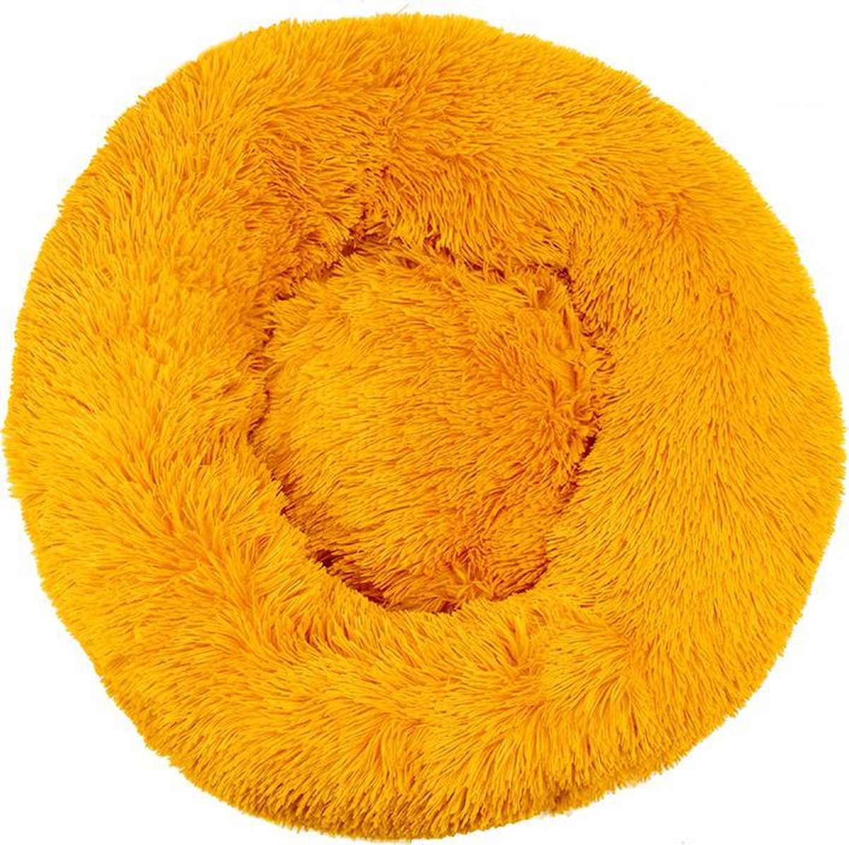 BEESSIES Donut Hondenmand kattenmand 60 Cm Wasbare Hoes Oker Geel 