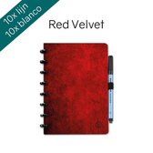 Greenstory GreenBook  - Uitwisbaar Notitieboek - A5 - mix Lijn & Blanco  - Red Velvet