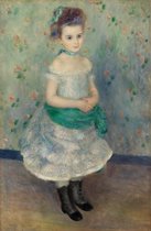 Kunst: Portrait of Jeanne Durand Ruel van Pierre-Auguste Renoir. Schilderij op aluminium, formaat 100X150 CM