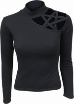 Spiral Gothic Elegance Dames Shirt met lange mouwen - zwart - S