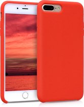 kwmobile telefoonhoesje voor Apple iPhone 7 Plus / 8 Plus - Hoesje met siliconen coating - Smartphone case in neon oranje