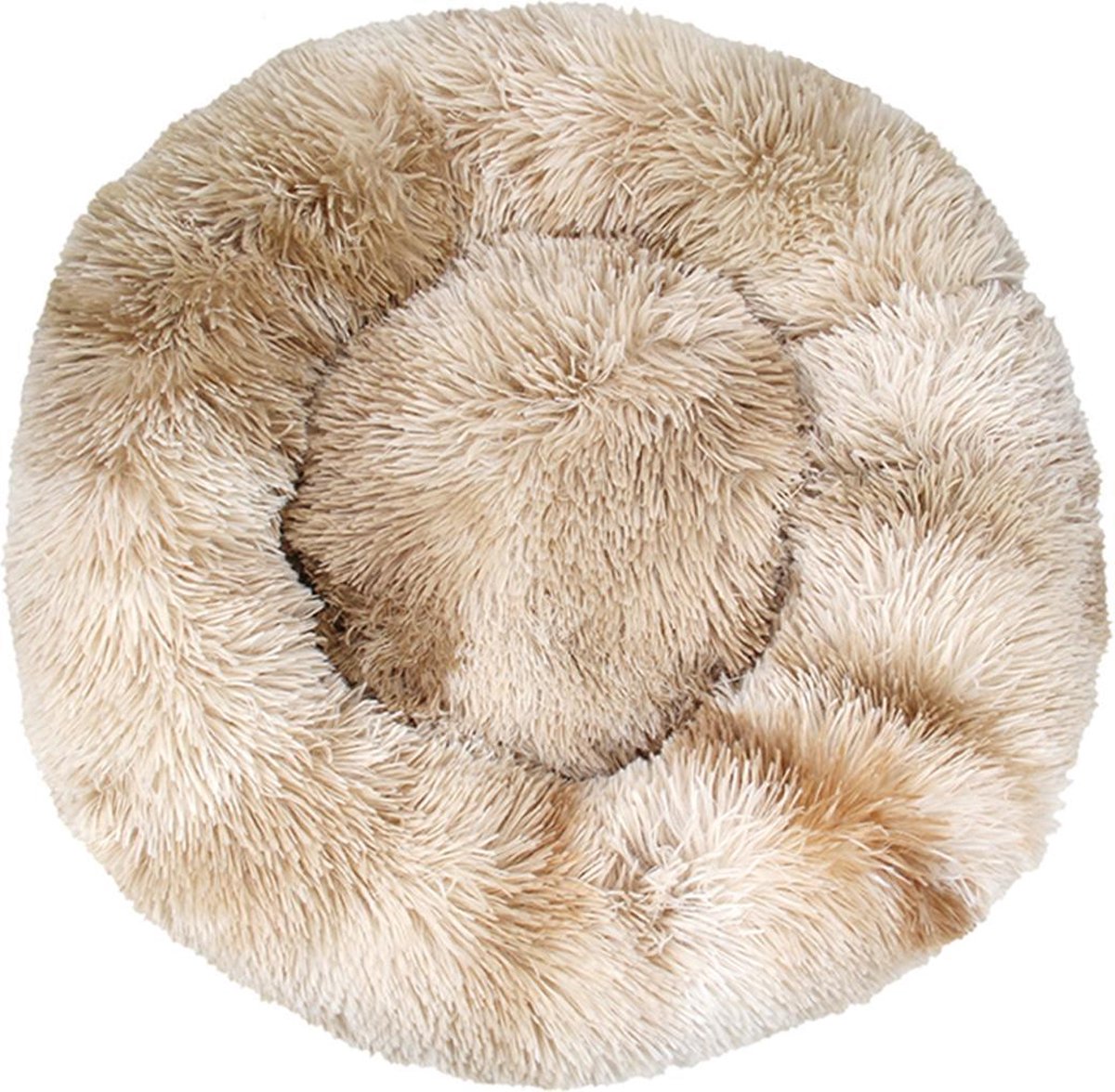 MAND! donut hondenmand/kattenmand 60 cm - Lichtbruin tie dye - hond kussen mand