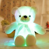 Knuffelbeer wit - LED Licht - lichtgevende Teddybeer - Beer Knuffel 50 cm - lichtgevende knuffel wit