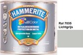 Hammerite Metaallak Lak - 2 in 1 ( primer en eindlaag) metaal - RAL 7035 - Licht Grijs - 0,50 L zijdeglans