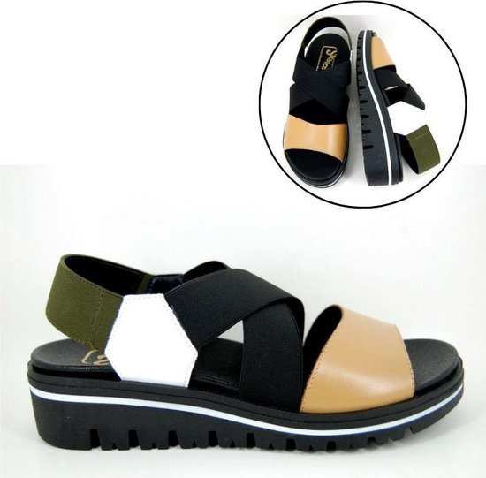 Paul Green Sandalen Dames / Damesschoenen - Suède - Blokhak hoogte 8 cm