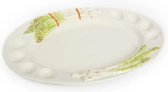 Grote ovale aspergeschaal met eigaten 47 x 36 cm | AS06 | Piccobella