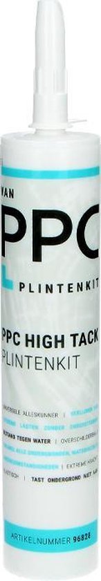 High Tack kit - PPC Plintenlijm - Overschilderbaar - Waterbestendig -  Extreme kracht - Elastisch - 290 ml