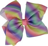 Jessidress Grote Haar clips van regenboog kleur Meisjes Haar strik van 20 cm - Multi