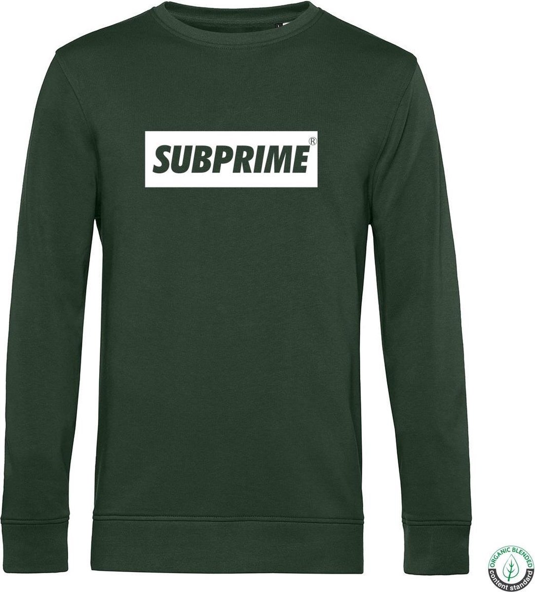 Subprime - Heren Sweaters Sweater Block Jade Groen - Groen - Maat M
