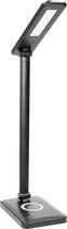 WIRLE LED multifunctionele bureaulamp in het zwart - Draadloze Qi lader - USB lader - Dimbaar - 3 instelbare kleuren - Touch-bediening