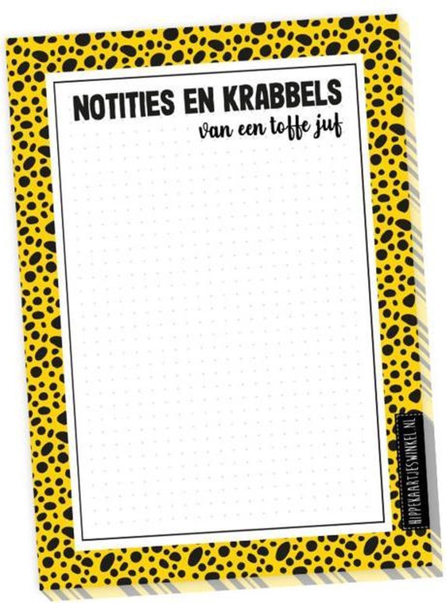 Notitieblok juf - cadeau juf - einde schooljaar - juffendag - A6 notitieblok