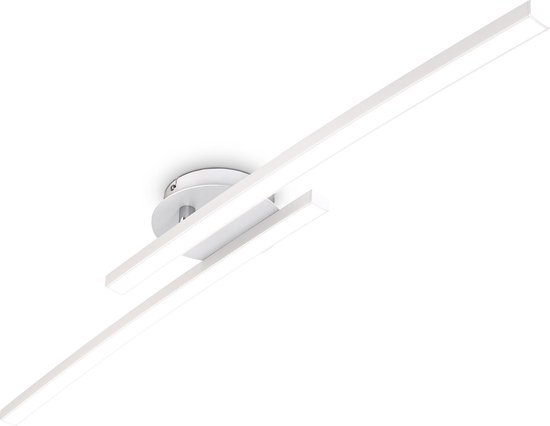 B.K.Licht - Modern LED Plafonnière voor slaapkamer en woonkamer - witte plafondlamp - draaibaar - met 3.000K warm wit licht - 1100Lm - 12W