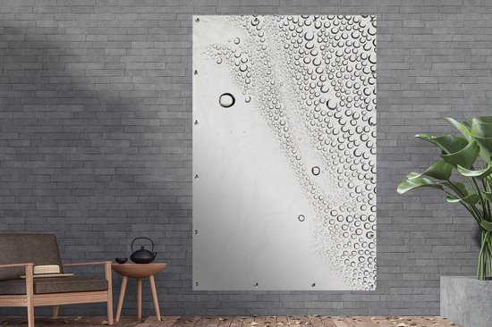 Affiche de jardin en forme de gouttes sur verre 120x180 cm - Toile de jardin / Toile d'extérieur / Peintures d'extérieur (décoration de jardin) XXL / Grand format!