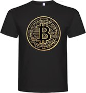 T-Shirt - Casual T-Shirt - Fun T-Shirt - Fun Tekst - Lifestyle T-Shirt - Mood - Peer to Peer - Digital - BTC - Decentralized - Crypto Currency - Bitcoin - Zwart - Maat L