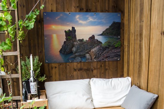 Affiche de jardin Le Cape Chai Chet lors d'un coucher de soleil à Ko Chang 120x80 cm - Toile de jardin / Toile d'extérieur / Peintures d'extérieur (décoration de jardin)