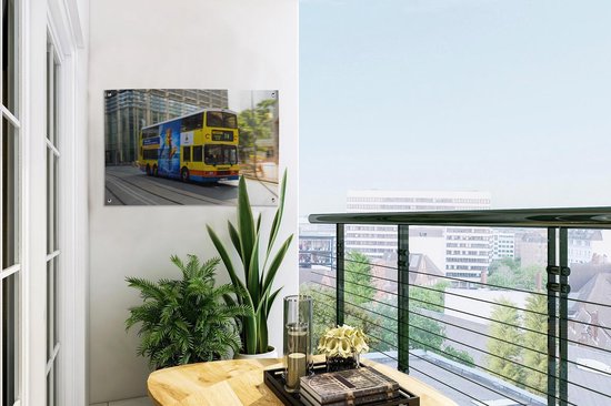 Un bus coloré à Hong Kong Garden poster 60x40 cm - petit - Toile de jardin / Toile d'extérieur / Peintures pour l'extérieur (décoration de jardin)