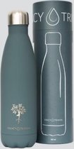 Fancy Trinken- Rvs drinkfles- Drinkflessen- Waterfles- Duurzaam- Yoga- Grijze- 500ML