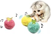 REPUS GEEL interactieve plush ball | kattenspeelgoed | kittenspeelgoed | geluidsbal | Dieren speeltje | Insectengeluid| 3 geluiden| musthave voor katten |