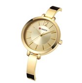 Curren ® | Quartz Dames Horloge | Ø30mm | Goudkleurig| horloge geschenkset |1 jaar garantie Ø30mm - Goudkleurig | Giftbox |3 ATM Waterproof
