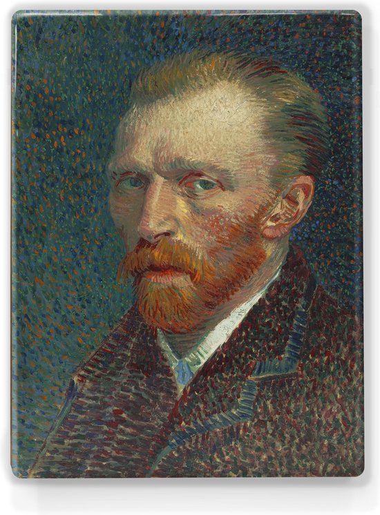 Zelfportret - Vincent van Gogh - 19,5 x 26 cm - Niet van echt te onderscheiden schilderijtje op hout - Mooier dan een print op canvas - Laqueprint.