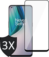 OnePlus Nord N10 Screenprotector - OnePlus Nord N10 5G Screenprotector - 3x OnePlus Nord N10 Screen Protector Glas Full