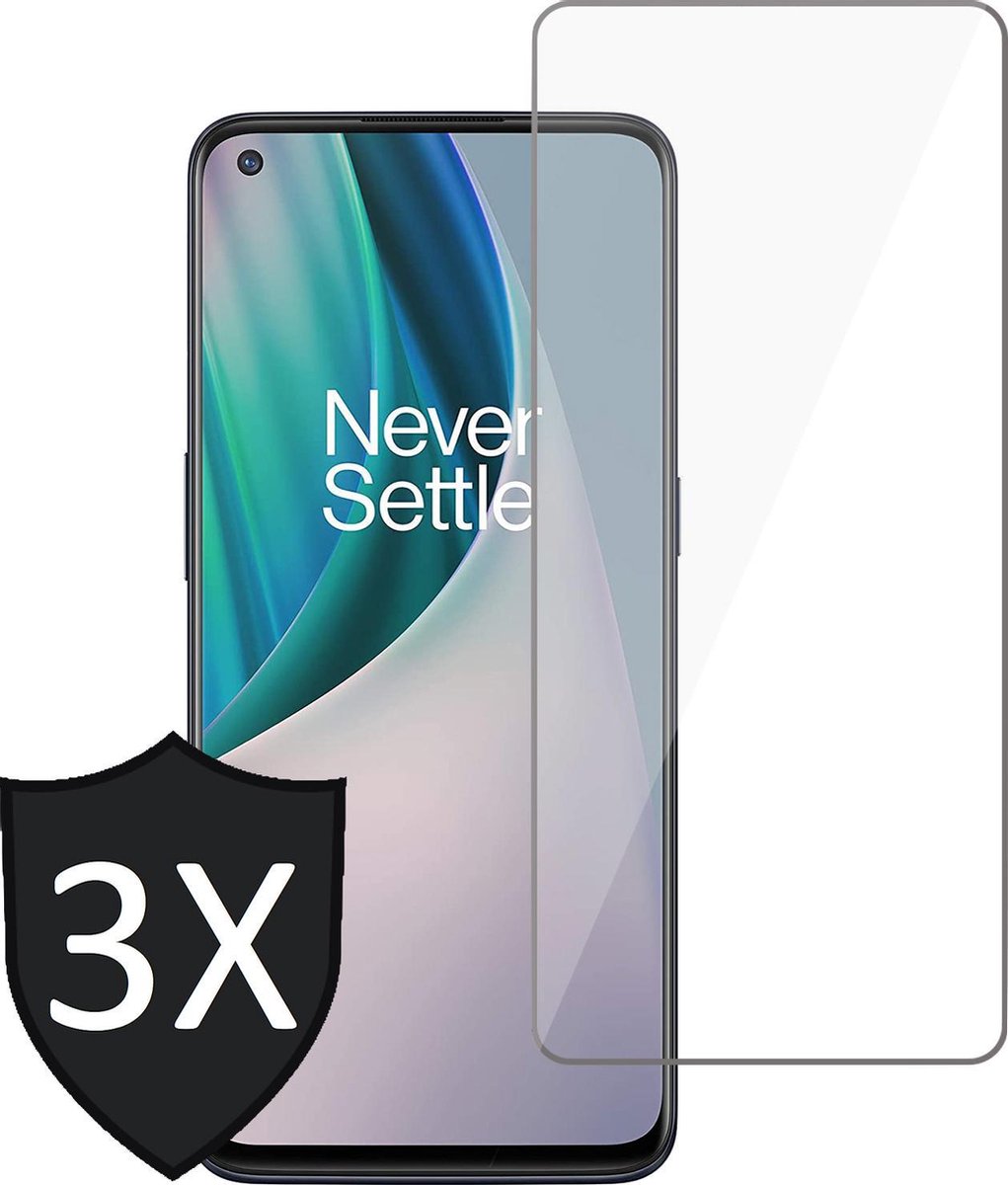 Screenprotector geschikt voor OnePlus Nord N10 5G - 3x Screen Protector Glas