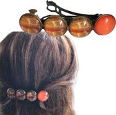 Color Hairclip XL glas cabochon haarspeld print 016