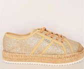 Espadrilles goud glitter mt 38