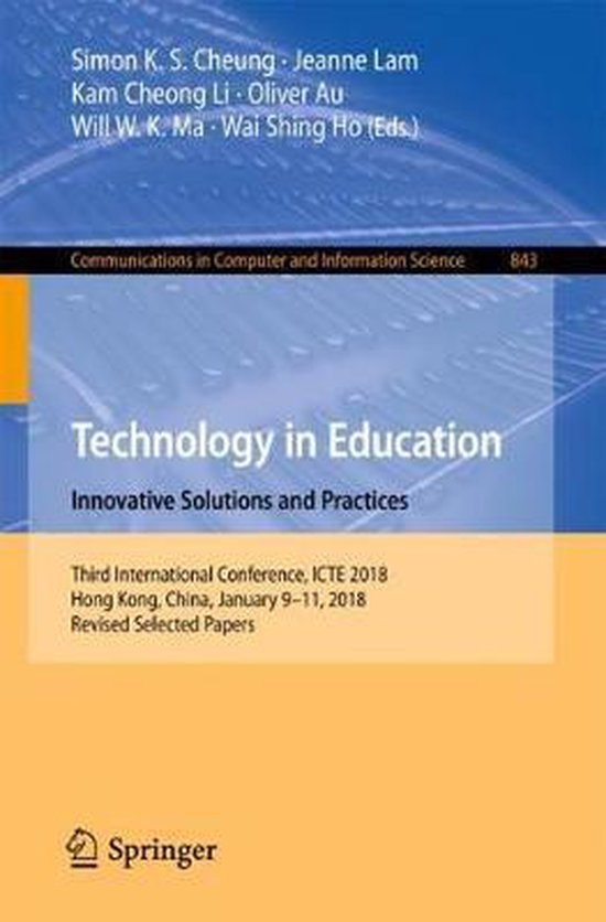 Communications in Computer and Information Science843- Techn ... - cover