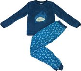 pyjama set met haai - Blauw / Wit - Polyester - 122 - 128