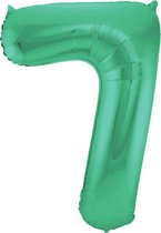 cijferballon 7 groen 40 inch, kindercrea