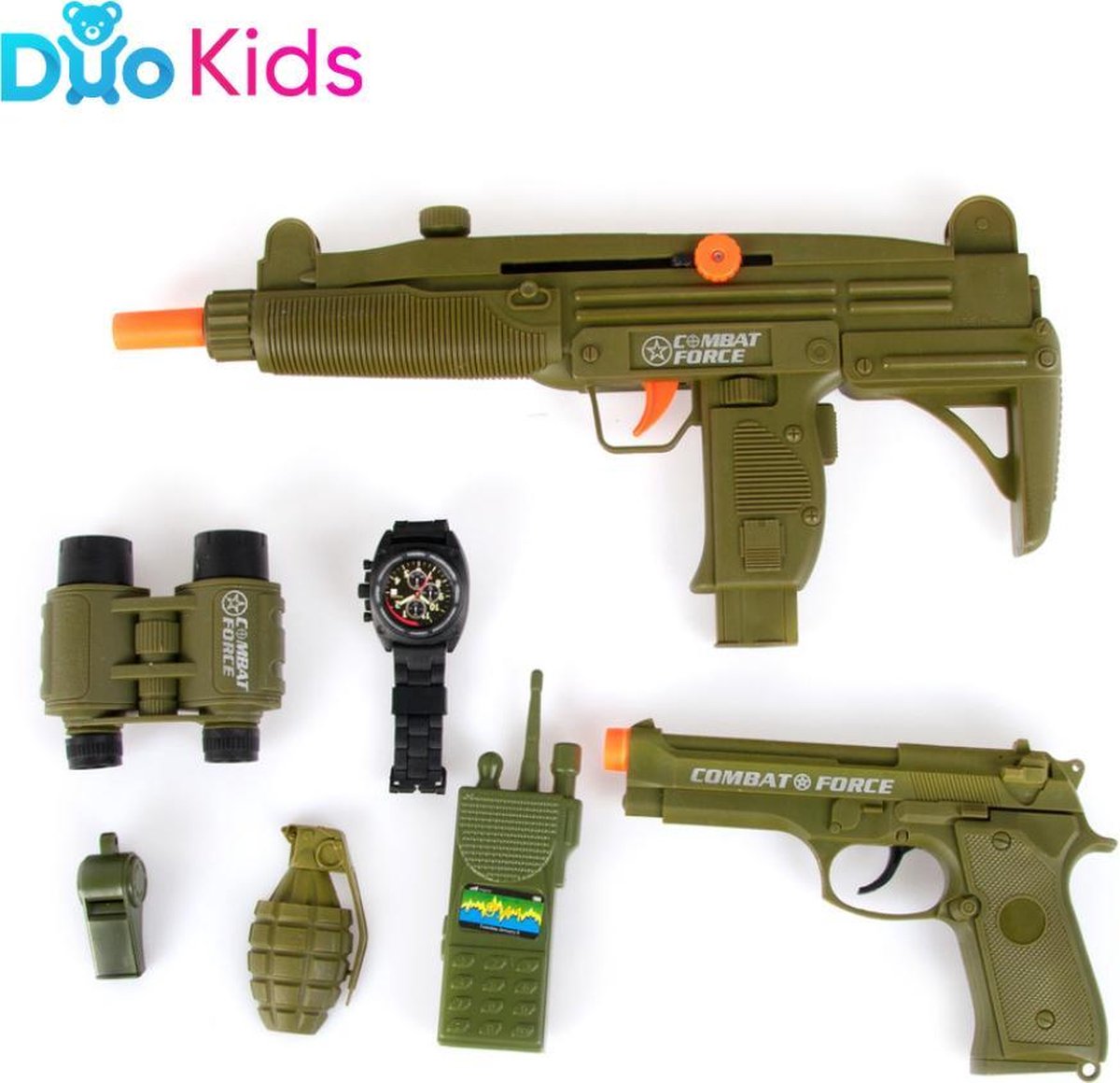 Nouveau Combat 3 Armée Commando Machine Gun Pistolet avec lumières et sons enfant jouet UK 