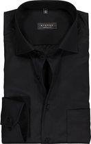 ETERNA comfort fit overhemd - twill heren overhemd - zwart - Strijkvrij - Boordmaat: 44