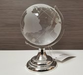 Wereldbol - Globe - 9cm - Ø6cm - Kristal - Klein