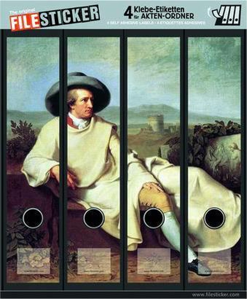 Ordneretiketten Goethe – Zelfklevend – 4 Stuks – Voor Brede Ordners