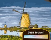 Joeni® Schilderen op nummer - 40x50cm - Landschap: Molen aan Water - Volwassenen - Geschenkverpakking