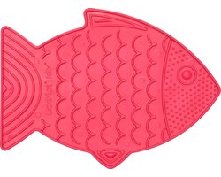 Lickimat Casper - Slowfeeder Voor De Kat - Tegen Schrokken - Kattenvoerbak - 22x16 cm Pink
