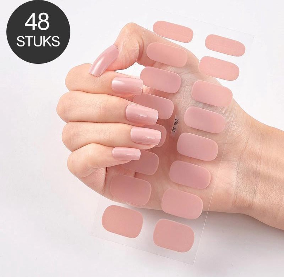 Goodlux nagelstickers set 48 stuks - Plaknagels - Kunstnagels - Nepnagels - Taupe