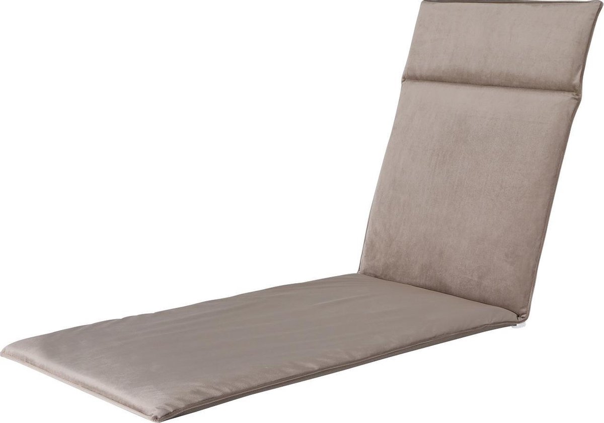 Madison ligbedkussen in Panama Velvet Taupe, 190 x 60cm, geschikt voor outdoor lounges.