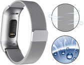 Luxe Milanese Loop Armband Voor Fitbit Charge 3/4 Horloge Bandje - Metalen iWatch Milanees Watchband Polsband - Stainless Steel Mesh Watch Band - Horlogeband - Magneet Sluiting - Small - Zilv